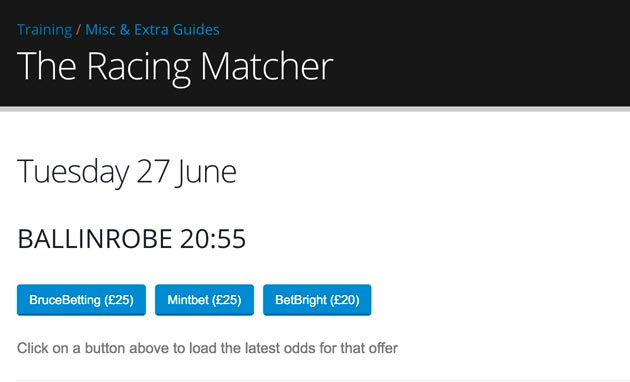 Racing Matcher Catcher